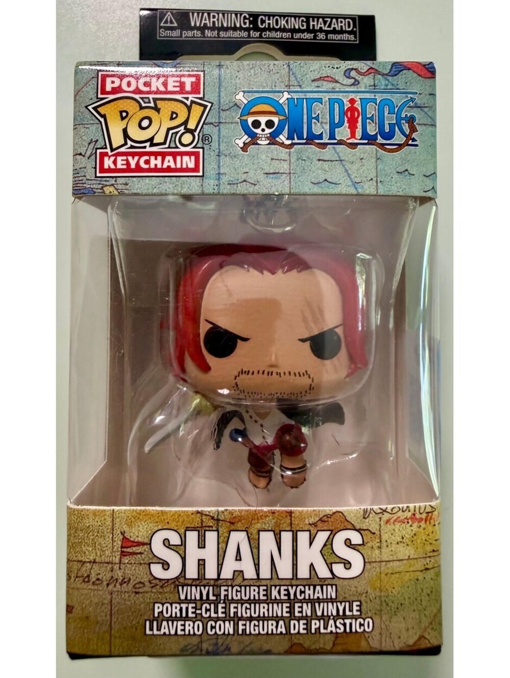 Funko Pocket Pop Keychain SHANKS One Piece Hot Topic Exclusive Anime Red Hair